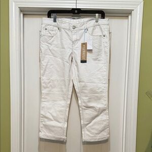 Hydraulic - Bailey Low Rise Cropped White Jeans - size 13/14